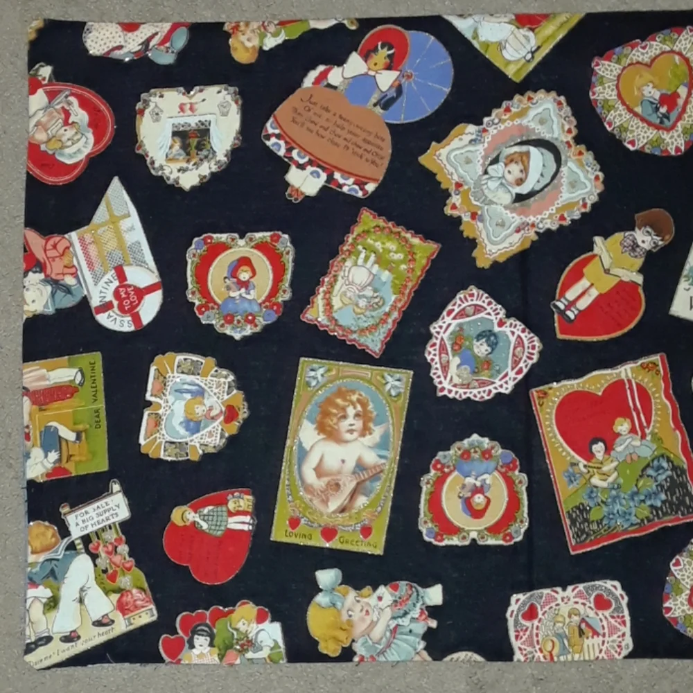 New Pillowcase of Vintage Valentines Day Cards